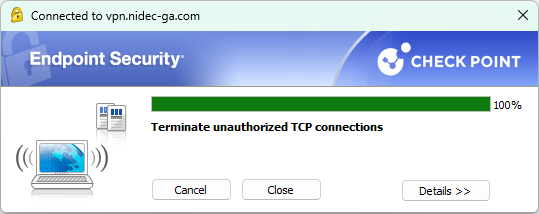 Terminate unauthorized connections